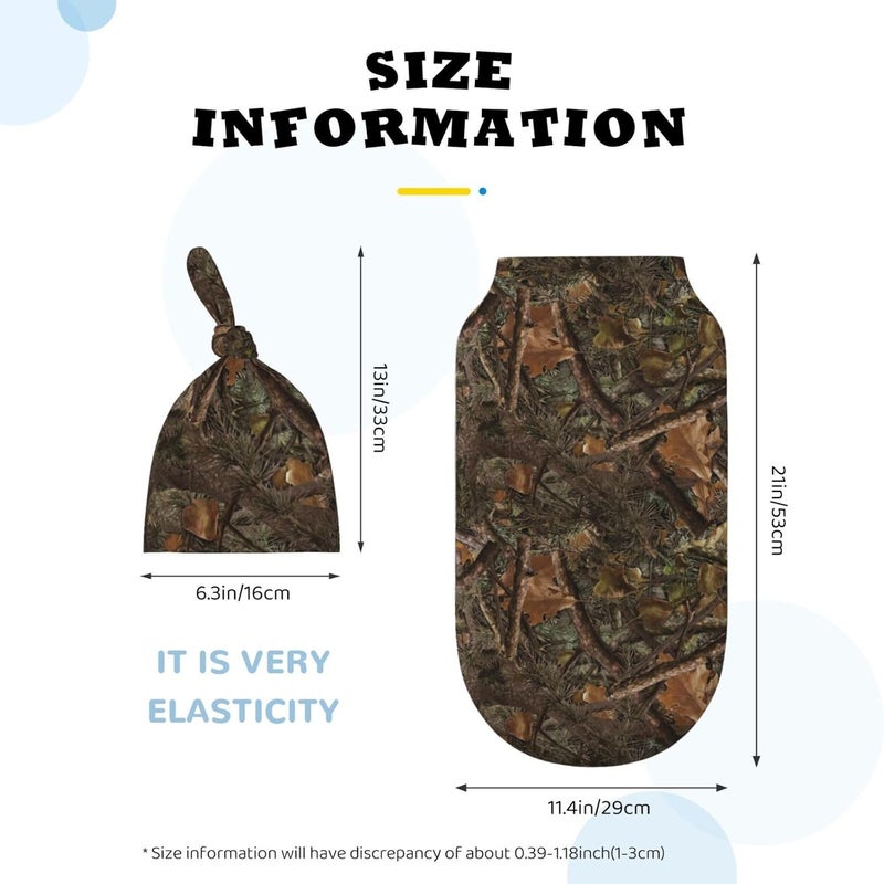 Figtihw Camo Swaddle Blankets Newborn Receiving Blanket Baby Swaddle Wrap Soft Sleeping Sack for Baby Girls Boys - Image 2
